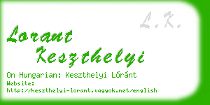 lorant keszthelyi business card