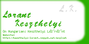 lorant keszthelyi business card